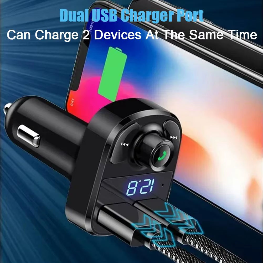 Car Wireless Bluetooth FM Transmitter MP3 Player USB Car Charger Adapter Music Player
