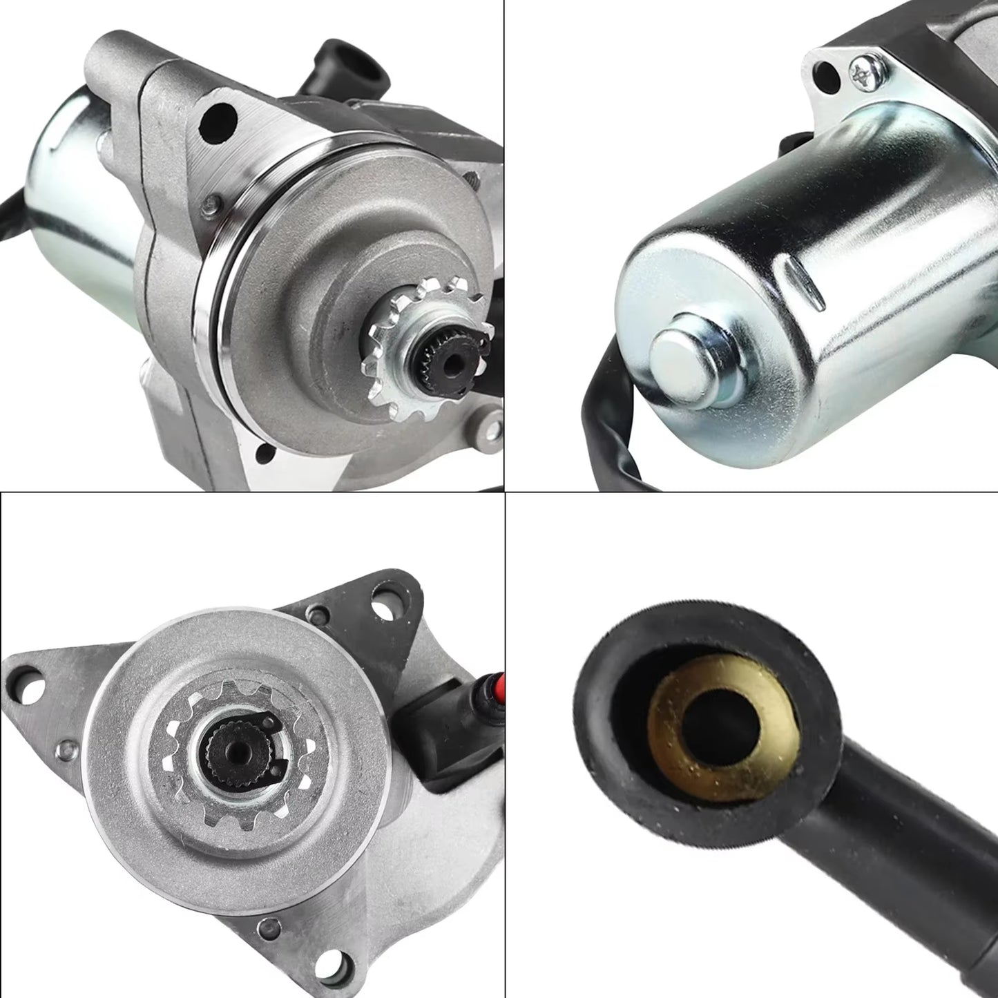 Electric Starter Motor 3 Bolt for 4 Stroke 50Cc 70Cc 90Cc 100Cc 110Cc 125Cc Engine 4 Wheeler ATV Quad Dirt Bike Go Kart Taotao