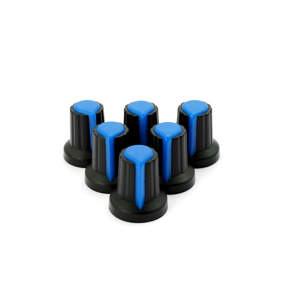 30Pcs/Lot Potentiometer Knobs 15X17Mm 6Mm WH148 Potentiometer B10K Color Knob Cap Yellow Orange Blue White Red 5Value*6Pcs=30Pcs