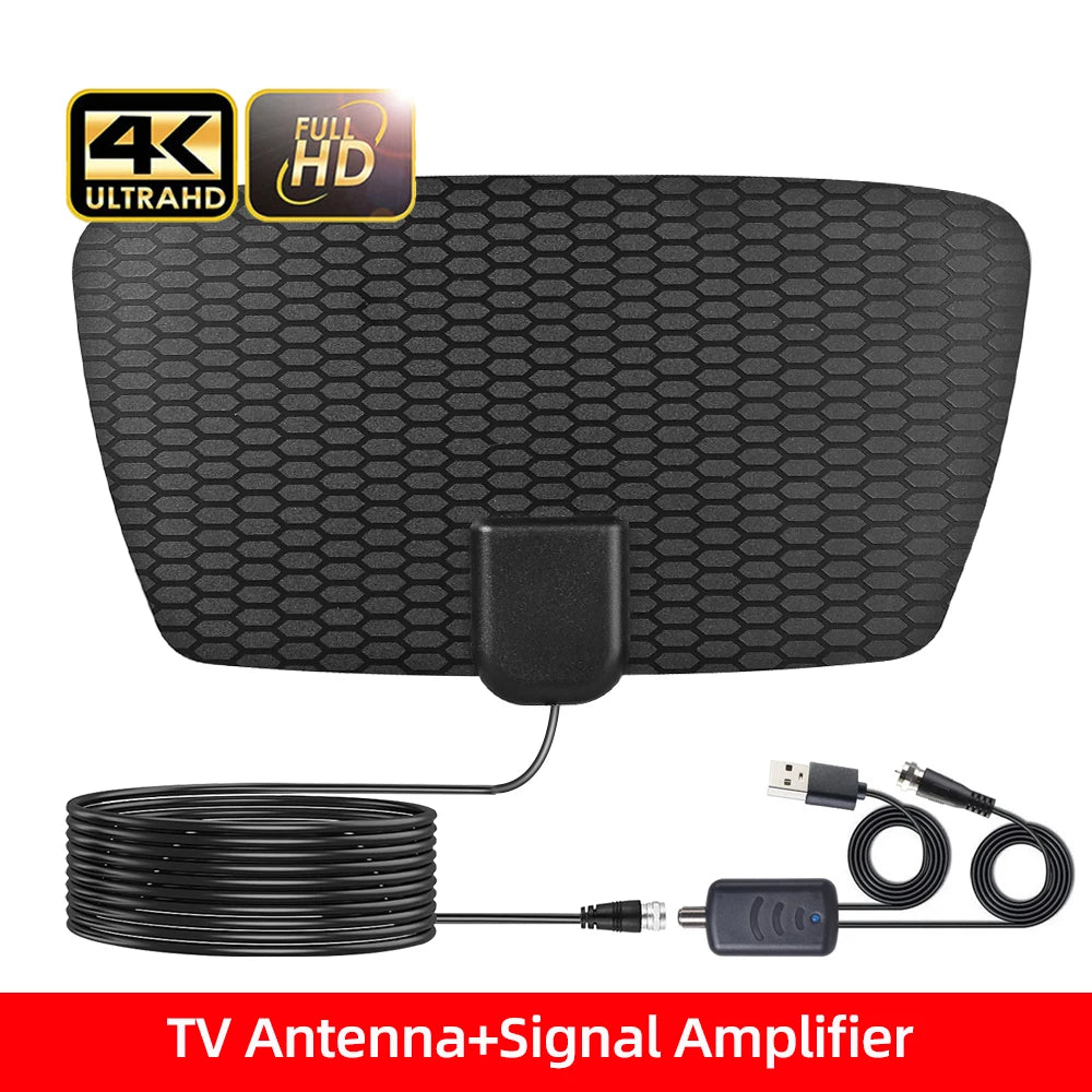 8K 4K TV Antenna for Global Digital TV 1080P 25DB High Gain Booster HD for RV Outdoor Car Antenna Indoor TV Free Channel