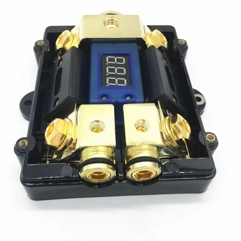 Car Fork Bolt Audio Transparent Fuse Holder Insurance Inner Container Insurance Box with Digital Display Insurance Either