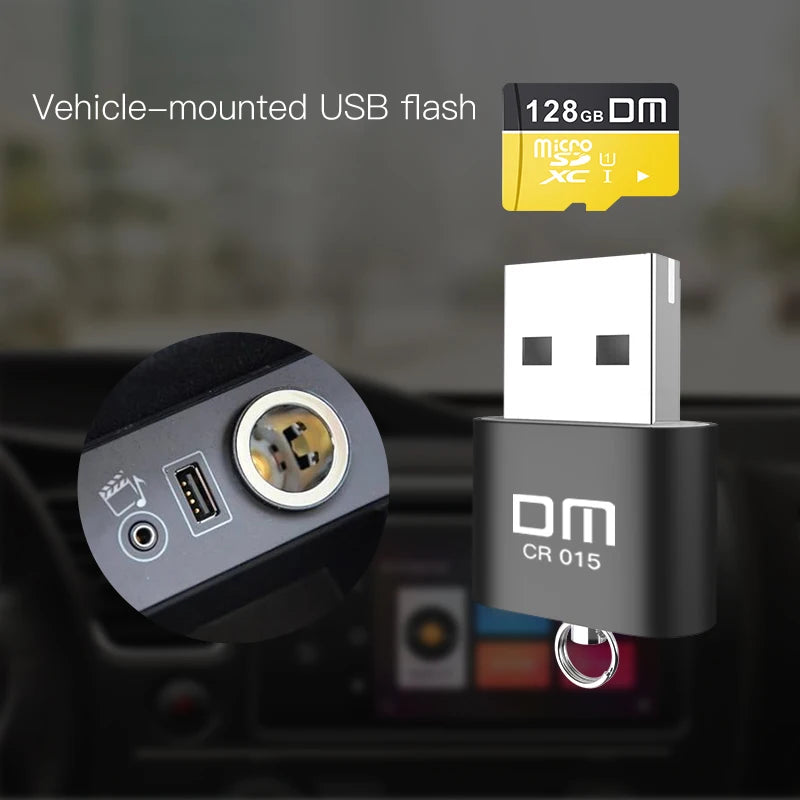 CR015 Micro SD Card Reader with Innovative TF Card Slot Change the Card Reader into a Usb Flash Drive for Computer or for Car