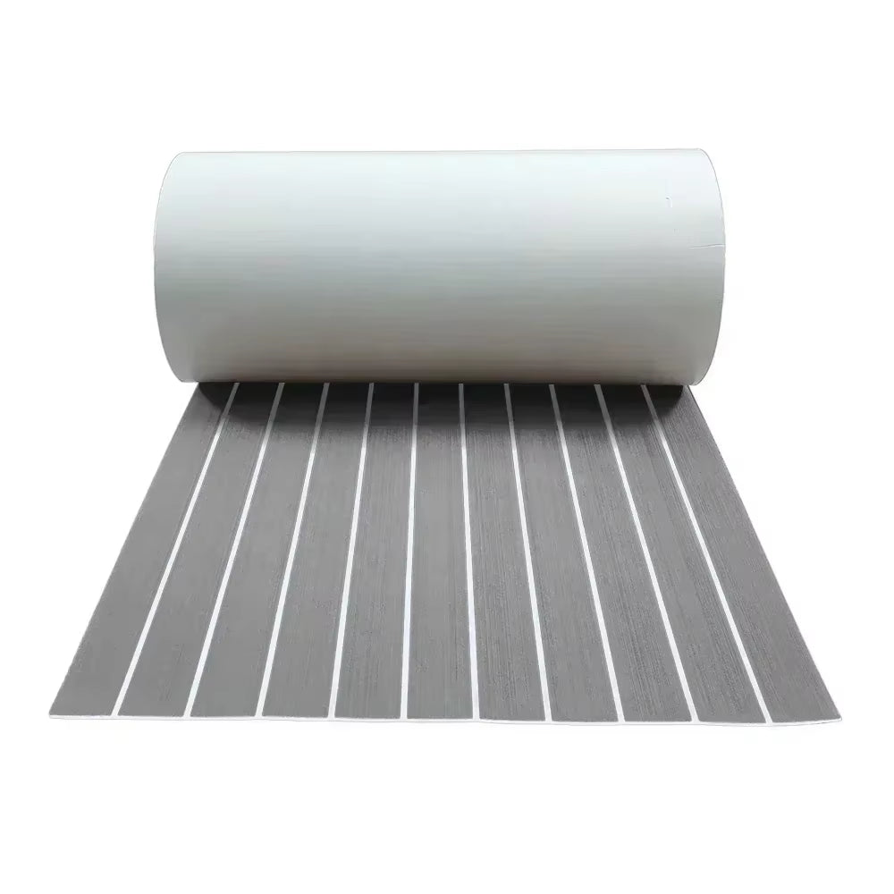 580X2400X5Mm EVA Foam Faux Teak Boat Decking Mat Brown Deck Sheet Yacht Flooring anti Skid Mat Self Adhesive Vehicle Pad