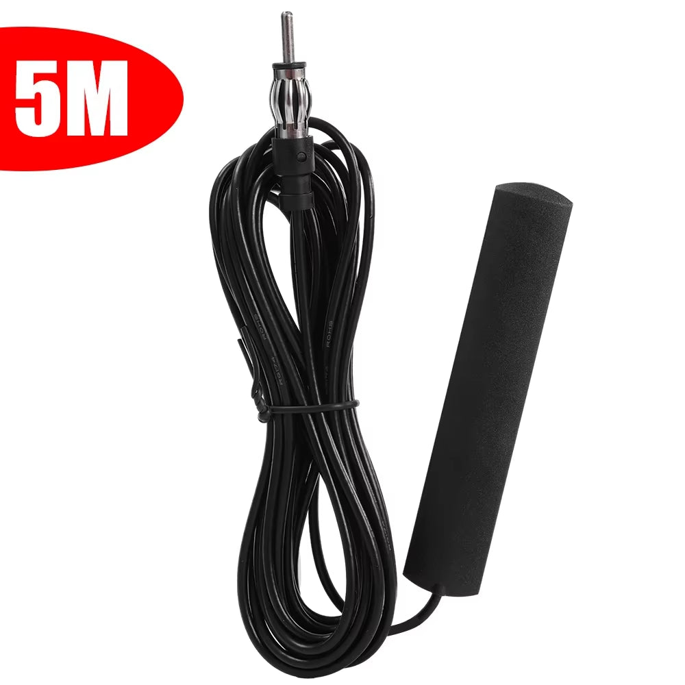 Universal Car Electronic Radio Antenna 5/3M Car AM FM Radio Antenna Signal Amplifier Booster Antena Booster 12V