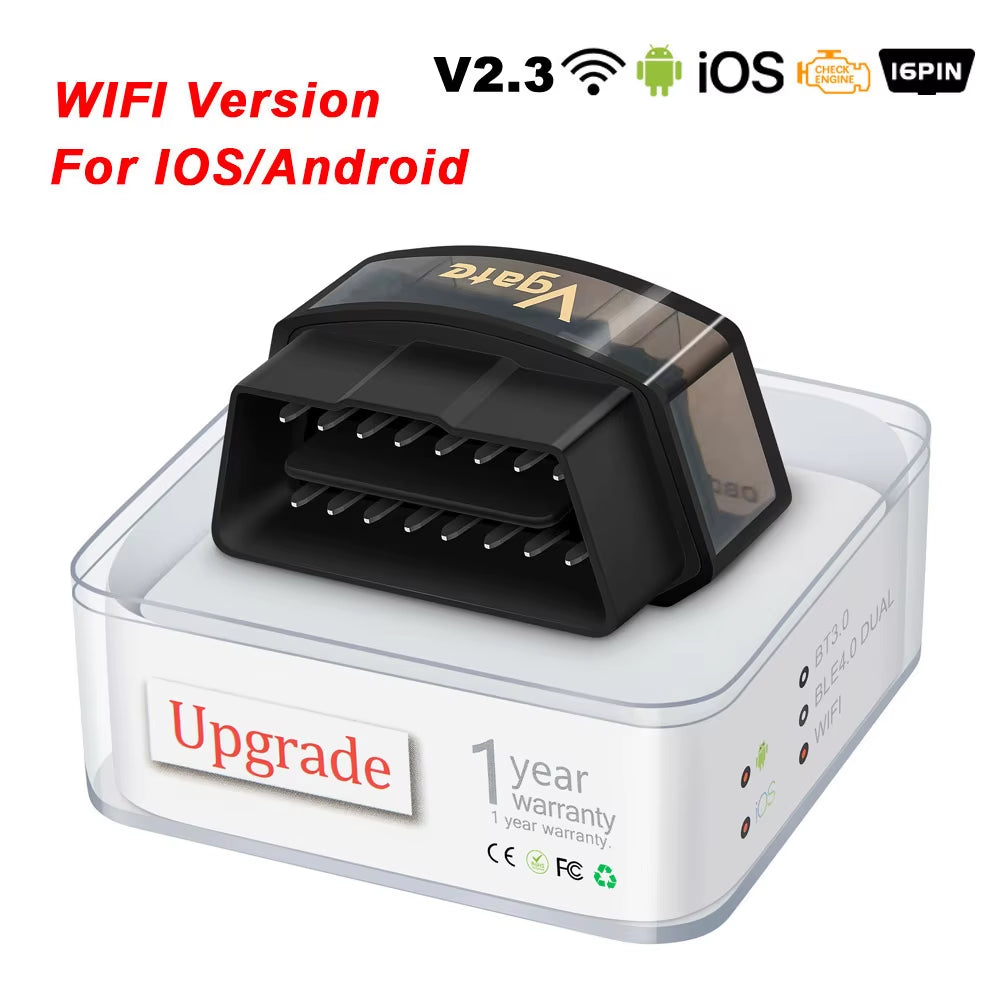 Icar Pro ELM327 V2.3 Bluetooth 4.0 WIFI for Ios/Android OBD Auto Scanner Code Reader OBD2 Car Diagnostic Tool ELM 327 V1 5