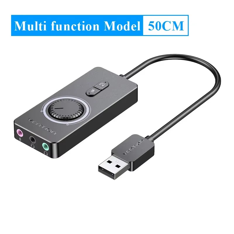 USB External Sound Card USB to 3.5Mm Audio Adapter USB to Earphone Microphone for Macbook Computer Laptop PS4 Sound Card
