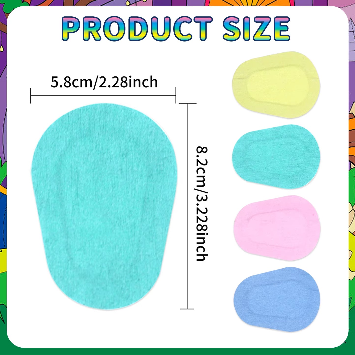 HOT 60Pcs/3Boxes Colorful Breathable Eye Patch Band Aid Medical Sterile Eye Pad Adhesive Bandages First Aid Kit 4 COLOR Eye Patc