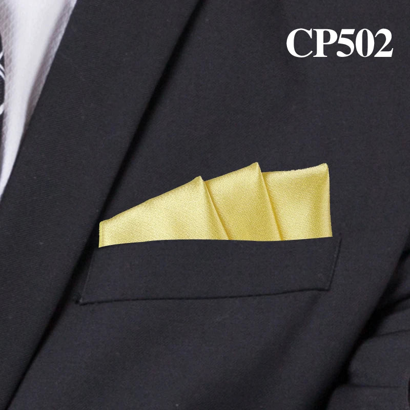 Satin Handkerchief for Men Candy Color Mens Suits Pocket Square Business Chest Towel Hanky Suit Napkin Solid Hankies