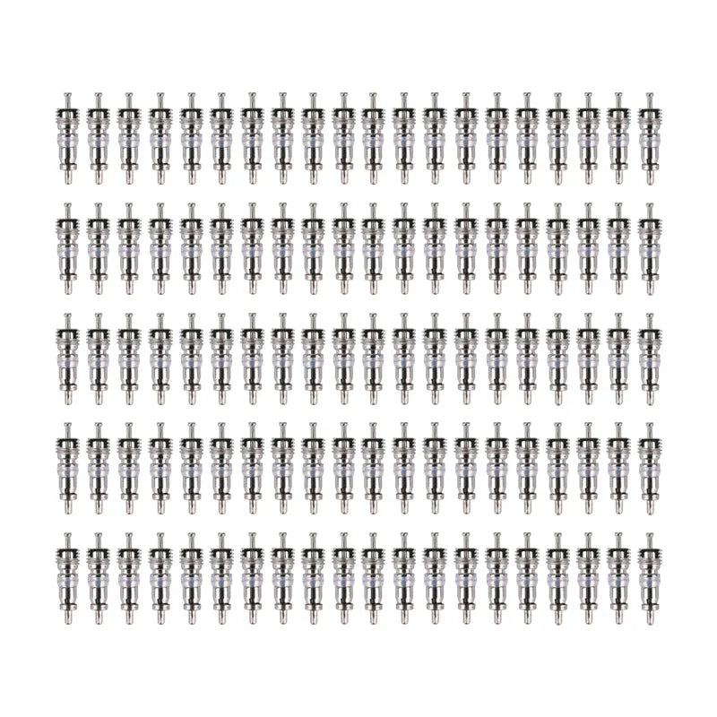 100Pcs,Schrader Valve Core for Auto A/C Air Conditioning / Bike Bicycle Tire / HVAC Replacement