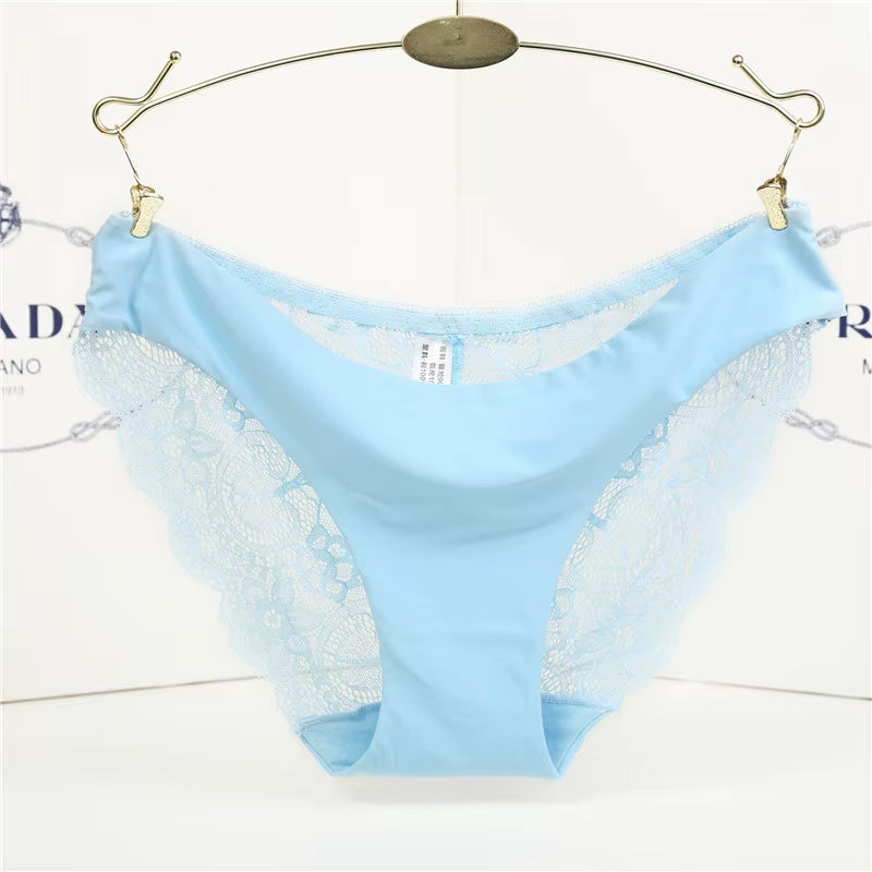14 Colors Women'S Invisible Underwear Spandex Crotch Intimate Women Sexy Lace Black Floral Panties Seamless Panty