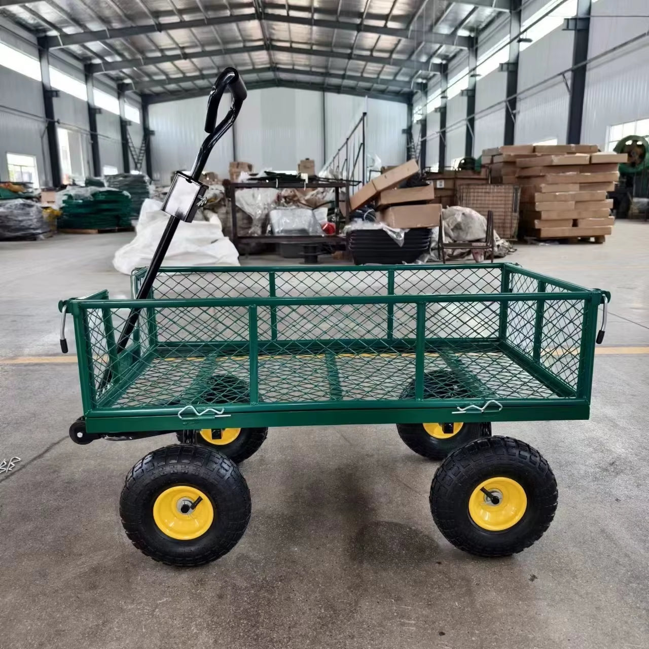 Net Car, Tool Car, Four-Wheel Trailer, Cargo Truck, Heavy-Duty Warehouse Handling Vehicle, Agricultural Handcart, Garden Net Car