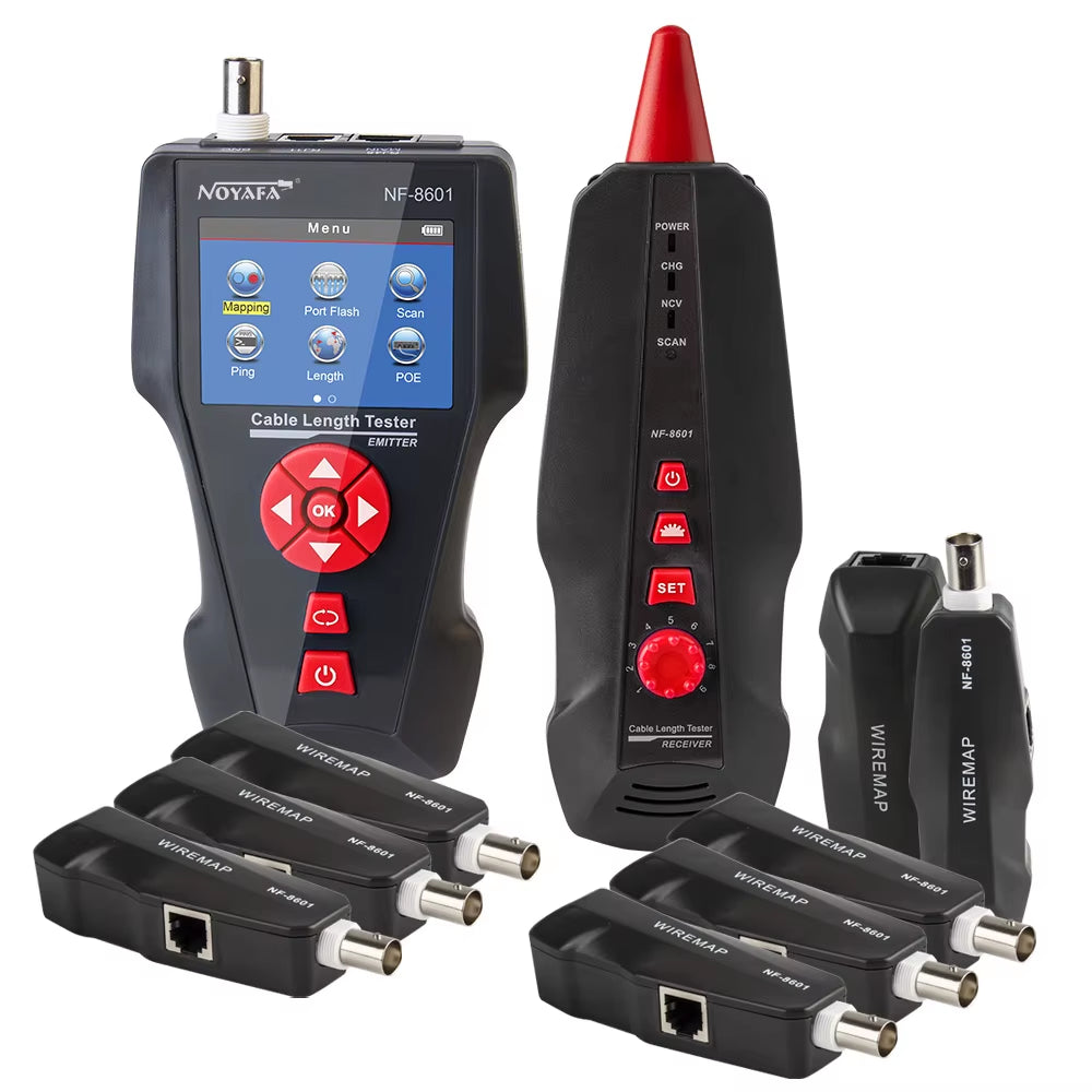 Original NF-8601W Multifunction Network Cable Tester RJ45 RJ11 BNC POE PING Crosstalk Test Network Wire Cable Tracker