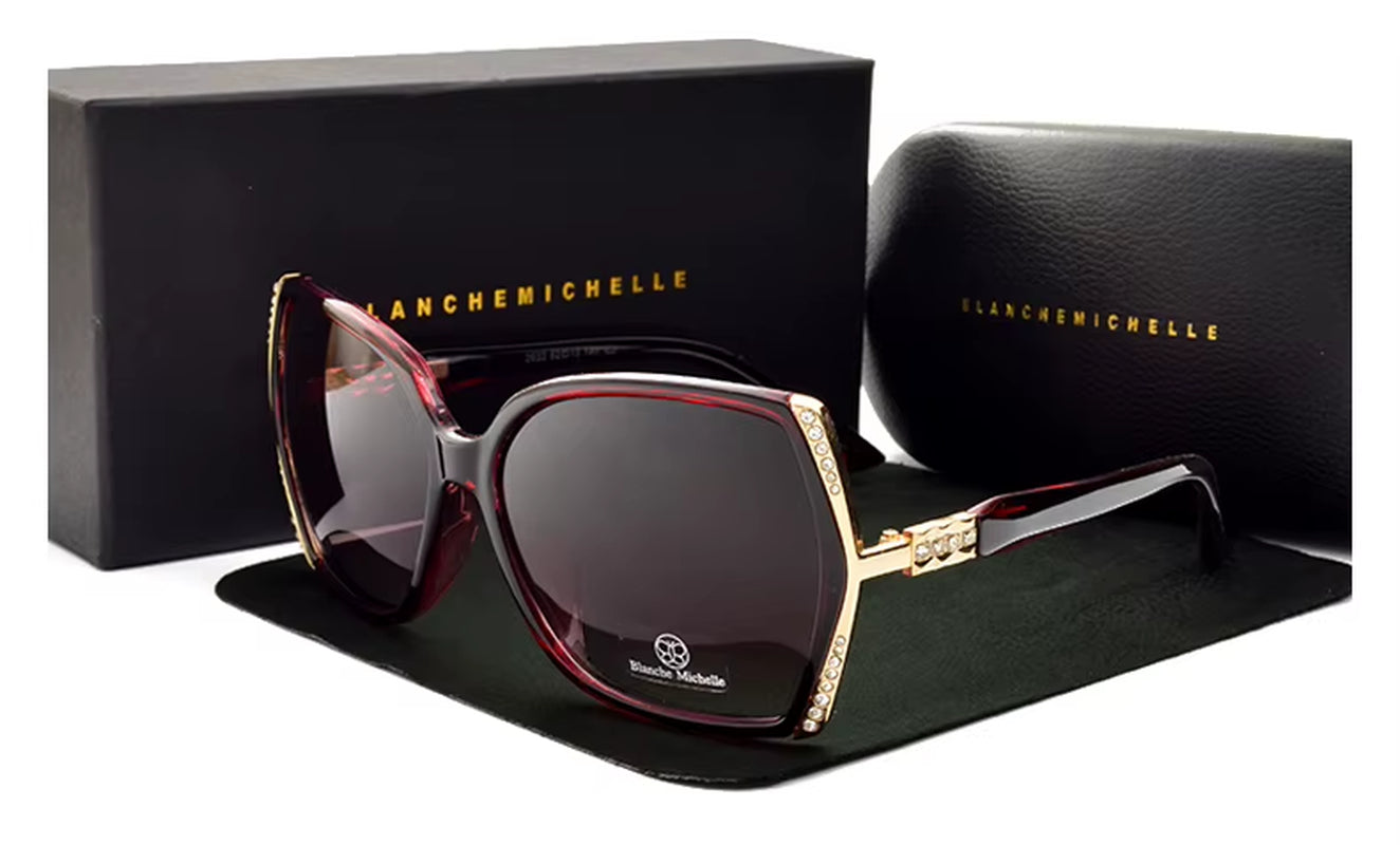High Quality Polarized Sunglasses Women Brand Designer UV400 Vintage Sun Glasses Driving Gradient Sunglass Woman 2021 with Box