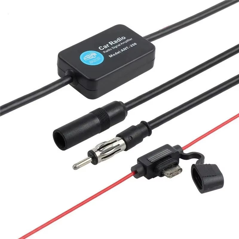 Universal Practical FM Signal Amplifier Anti-Interference Car Antenna Radio Universal FM Booster Amp Automobile Parts