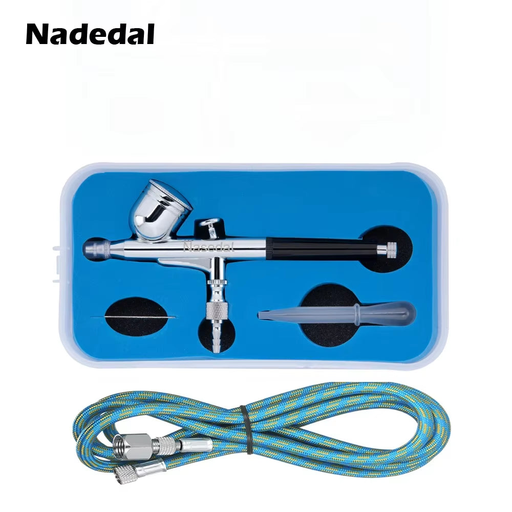 Gravity Feed Dual-Action Airbrush Spray Gun Kit Trigger Spray Gun for Art Craft Model Paint Spraying Hobby 0.3MM 7CC Air Brush