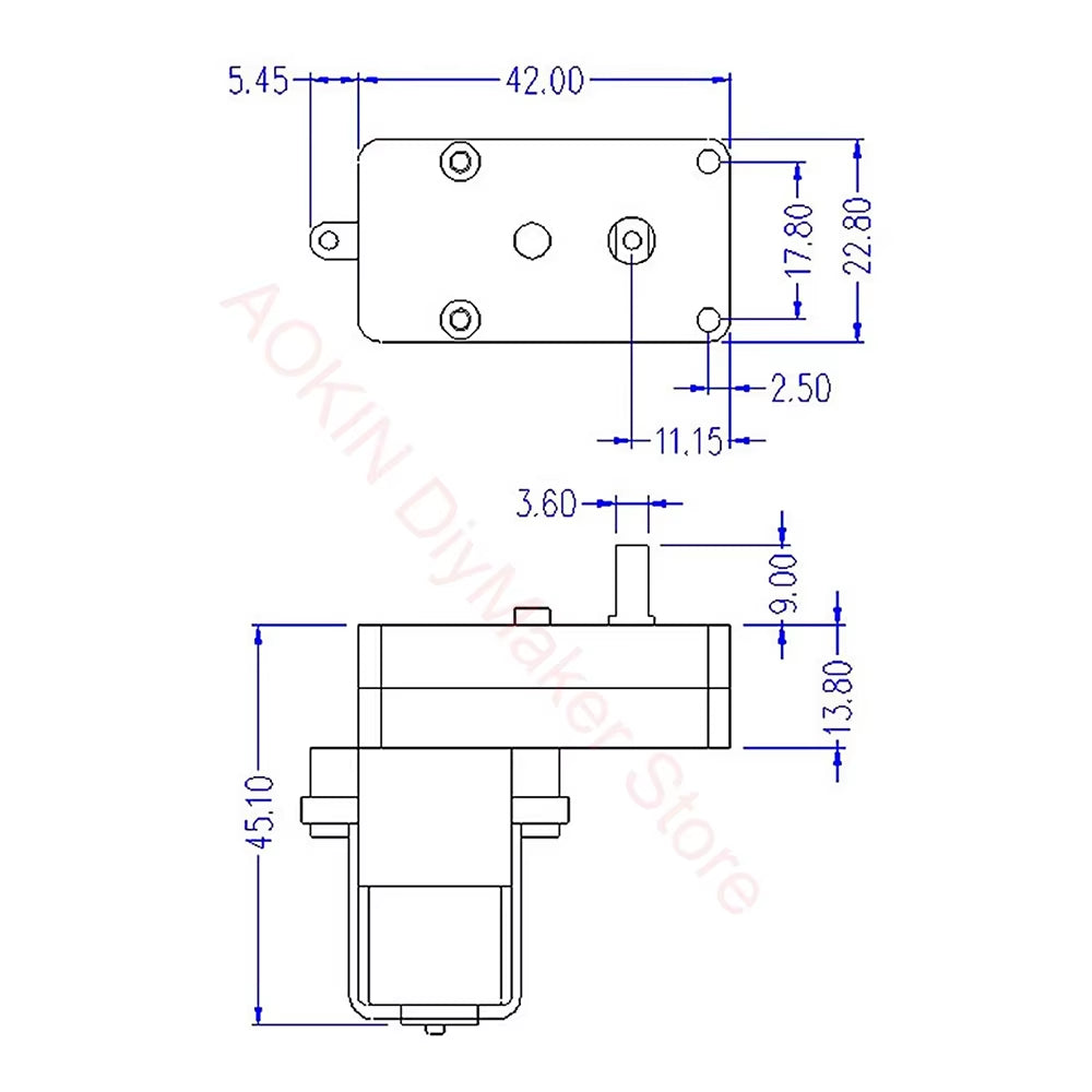 DC Electric Gear Motor L DC 3V-6V L Shape TT Motor Dual Shaft Intelligent Car Chassis for Arduino DIY Smart Car Robot