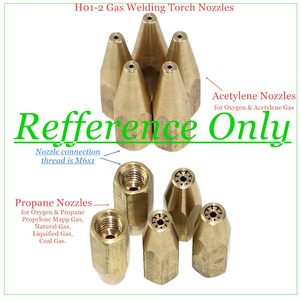 Gas Brazing Torch H01-2 Oxygen Propane Acetylene Liquified Gas for Steel Copper Aluminum Silver Braze Soldering Welding Torch