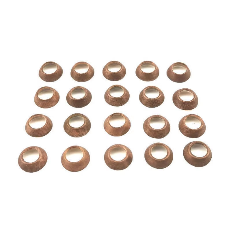 50 Pcs High Pressure Pipe Nest Copper Pad Cone Gasket for High Pressure Oil Tube anti Oil Leaking Gasket