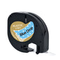 CIDY 91201 Compatible 12Mm*4M Black on White Dymo Letratag Plastic Tape LT 91331 LT9120112267 18769 18771 for LT-100H LT-100T