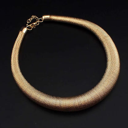 Women Chunky Metal Torques Collar Chokers Necklaces Fashion Jewelry Punk Accessories Statement Necklace Wholesale Gift