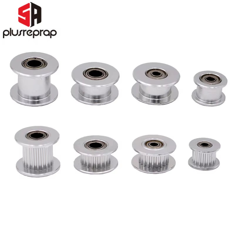 GT2 Idler Timing Pulley 16-Tooth 20-Teeth with 3Mm or 5Mm Bore with Bearings for 3D Printer Parts Timing Belt 6Mm 10Mm