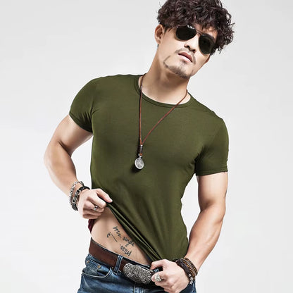 2025  Brand New Men T Shirt 10 Colors Fitness Mens T-Shirts V Neck Man T-Shirt for Male Clothing Tshirts S-5XL Tops Tees