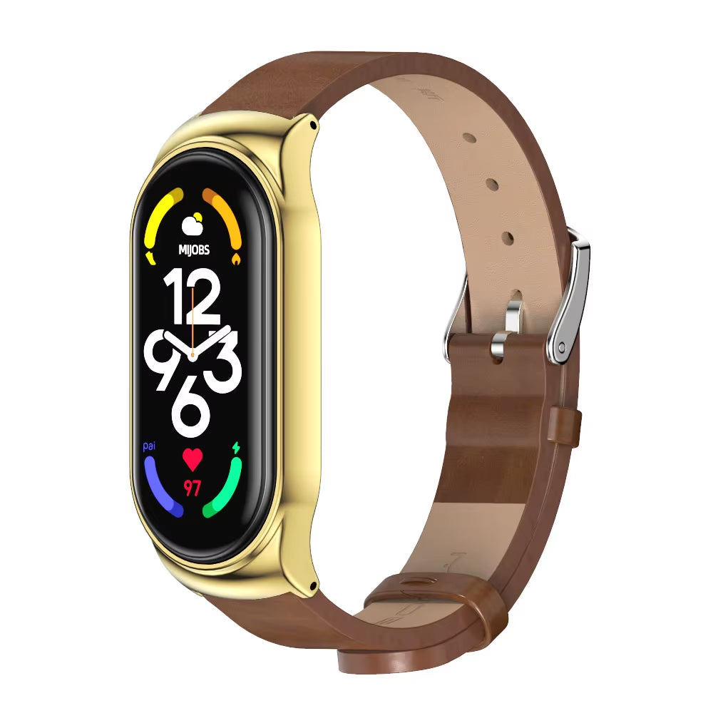 Strap for Mi Band 10 9 8 7 6 5 4 3 Bracelet Silicone Wristband for Xiaomi Mi Band 8 Metal Strap for Mi Band 7 Watchband Leather
