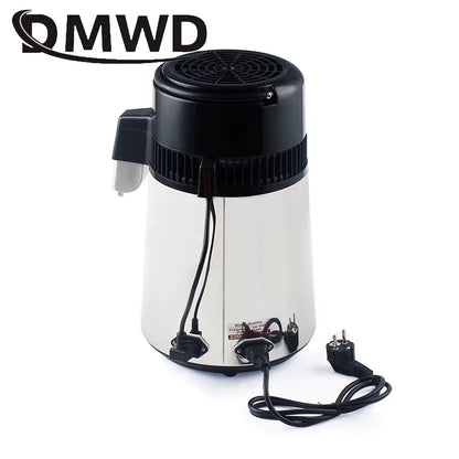 Pure Water Distiller 4L Dental Distilled Water Machine Filter Stainless Steel Electric Distillation Purifier Jug 110V 220V