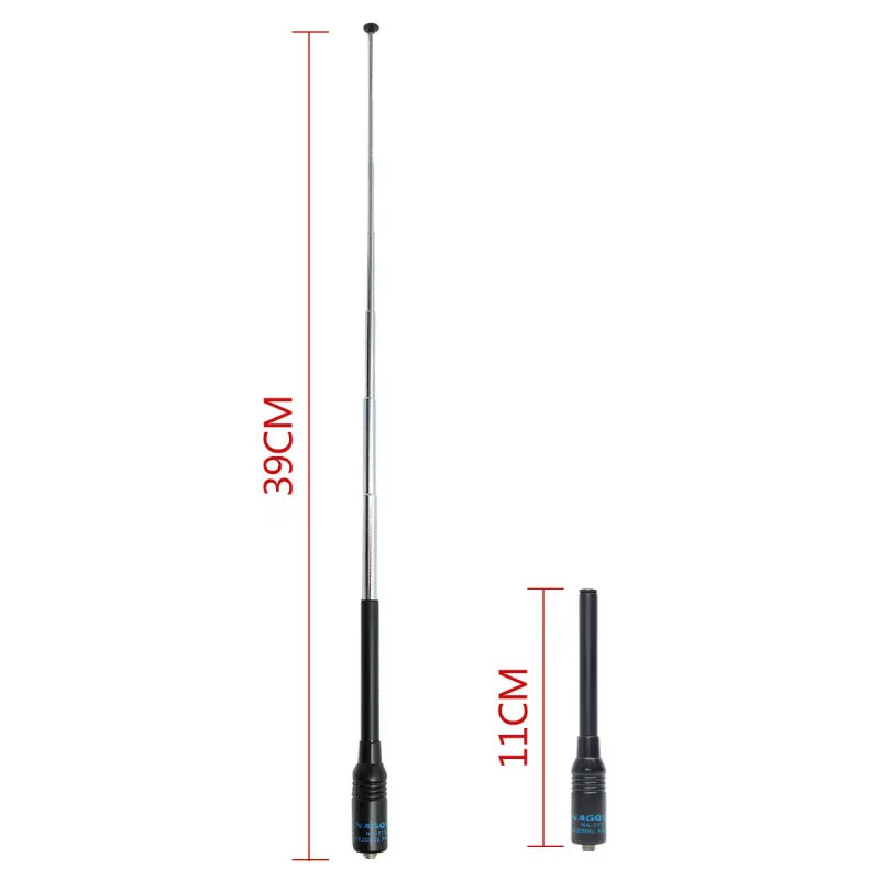 NA-773 Telescopic Antenna UV 5R Dual Band Walkie Talkie Radio Stretched Antenna for Baofeng Kenwood