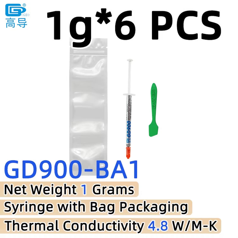 Net Weight 1/3/7/15/30 Grams Gray 900 Thermal Conductive Grease Paste Plaster Heat Sink Commpound for CPU LED SSY BAS BR BX CB