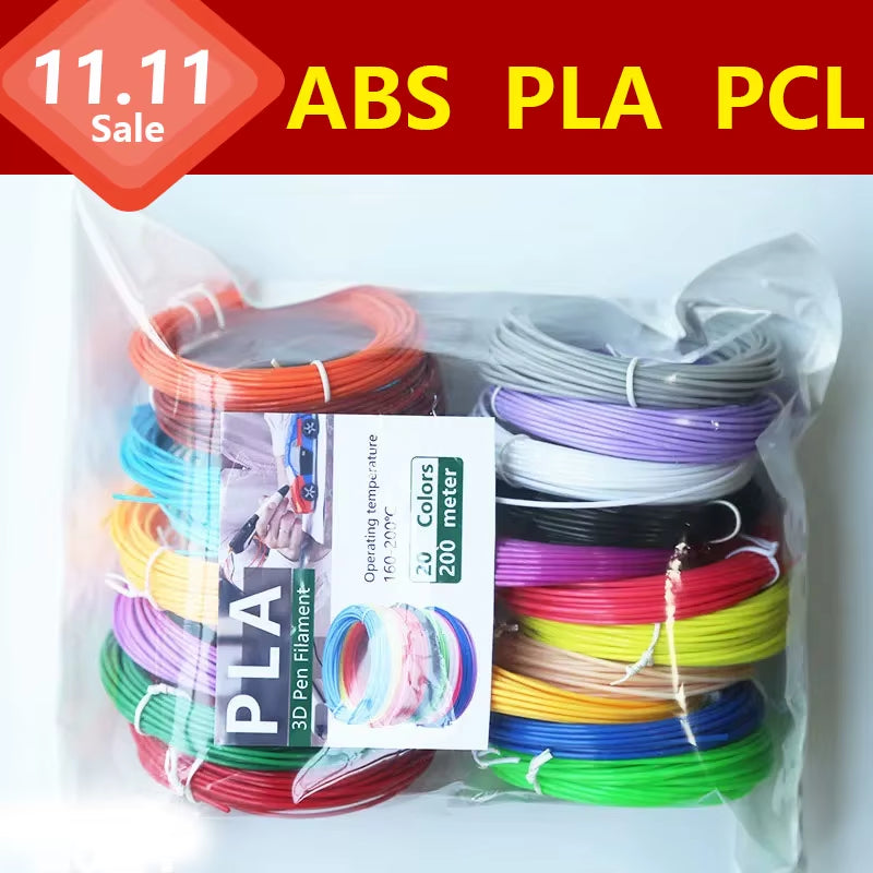 Filament 1.75Mm for 3D Pen 20/ 30 Colors Brilliant Color Filament ABS / PLA/ PCL No Smell Safety Plastic 3D Print Pen Filament
