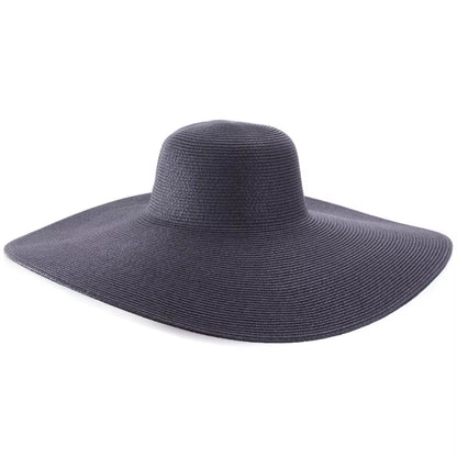 7.1''/18Cm Foldable Oversized Huge Wide Brim Sun Beach Straw Hats Wedding Womens Floppy Party Dressy A330