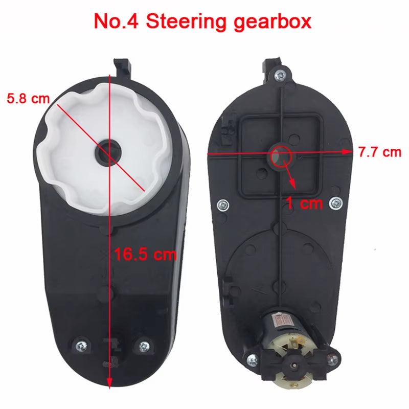 Children Electric Car Steering Gearbox with Motor,Steering Motor for Remote Control Car,Toy Car Steering Gear Box with Engine