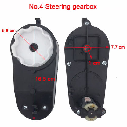 Children Electric Car Steering Gearbox with Motor,Steering Motor for Remote Control Car,Toy Car Steering Gear Box with Engine