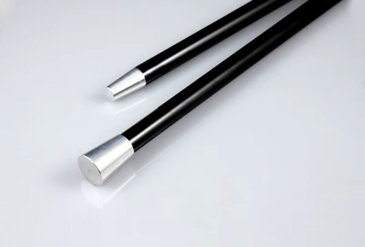 Aluminum Dancing Cane Stick (Silver/Black) Magic Trick Floating Magic Wand Close up Street Stage Magic Props Accessories