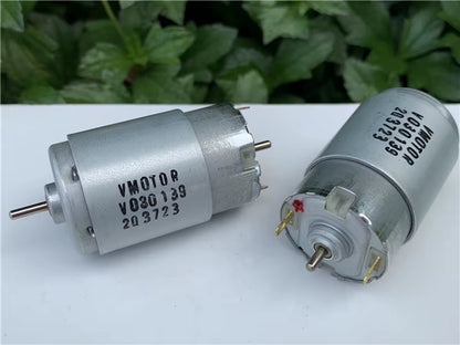 JOHNSON Vmotor Mini RS-395 Electric Motor Engine DC 6V 12V 18V 24V 10500RPM High Large Torque Motor Dual 2.3Mm Shaft Double Axis