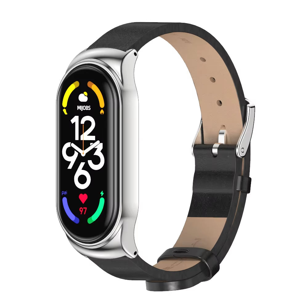 Strap for Mi Band 10 9 8 7 6 5 4 3 Bracelet Silicone Wristband for Xiaomi Mi Band 8 Metal Strap for Mi Band 7 Watchband Leather