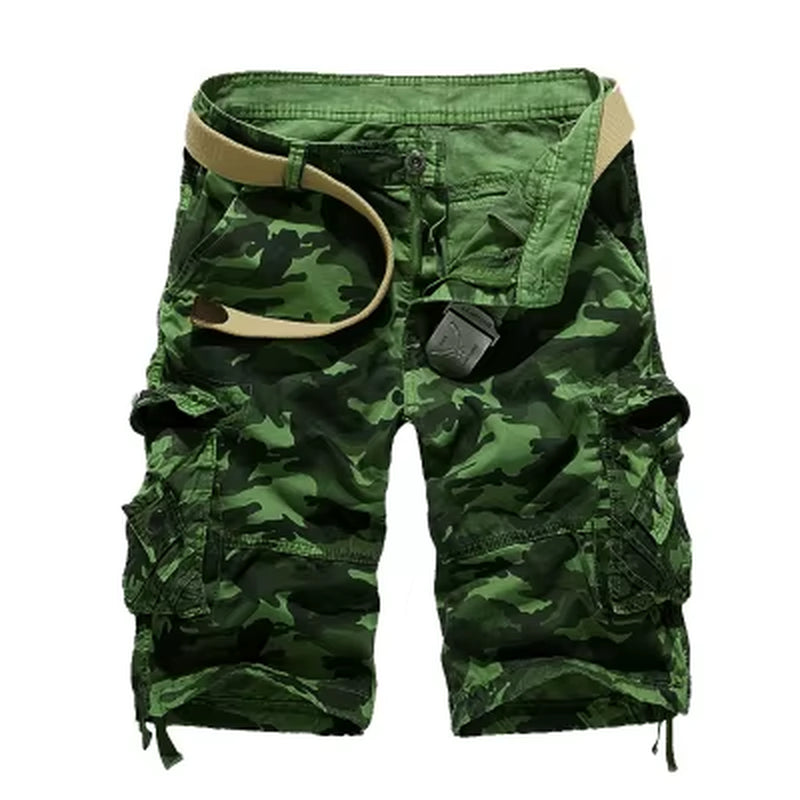 Camouflage Loose Cargo Shorts Men 2025 Summer Military Camo Short Pants Homme Cargo Shorts US Size