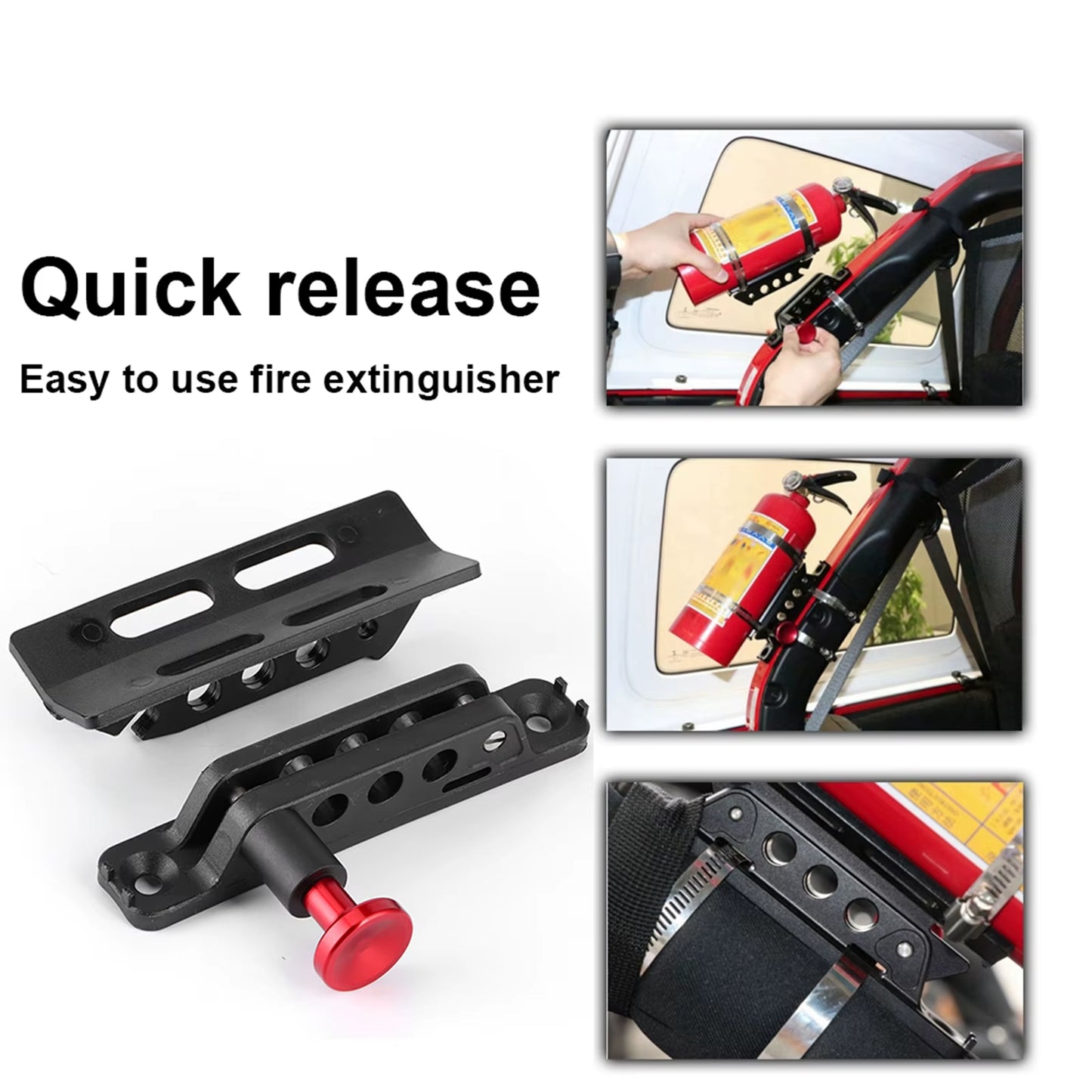 Extinguisher Mount Bracket Adjustable Fit for Sport/ JK/ Sahara Fire Extinguisher Bottle Fire Extinguisher Holder