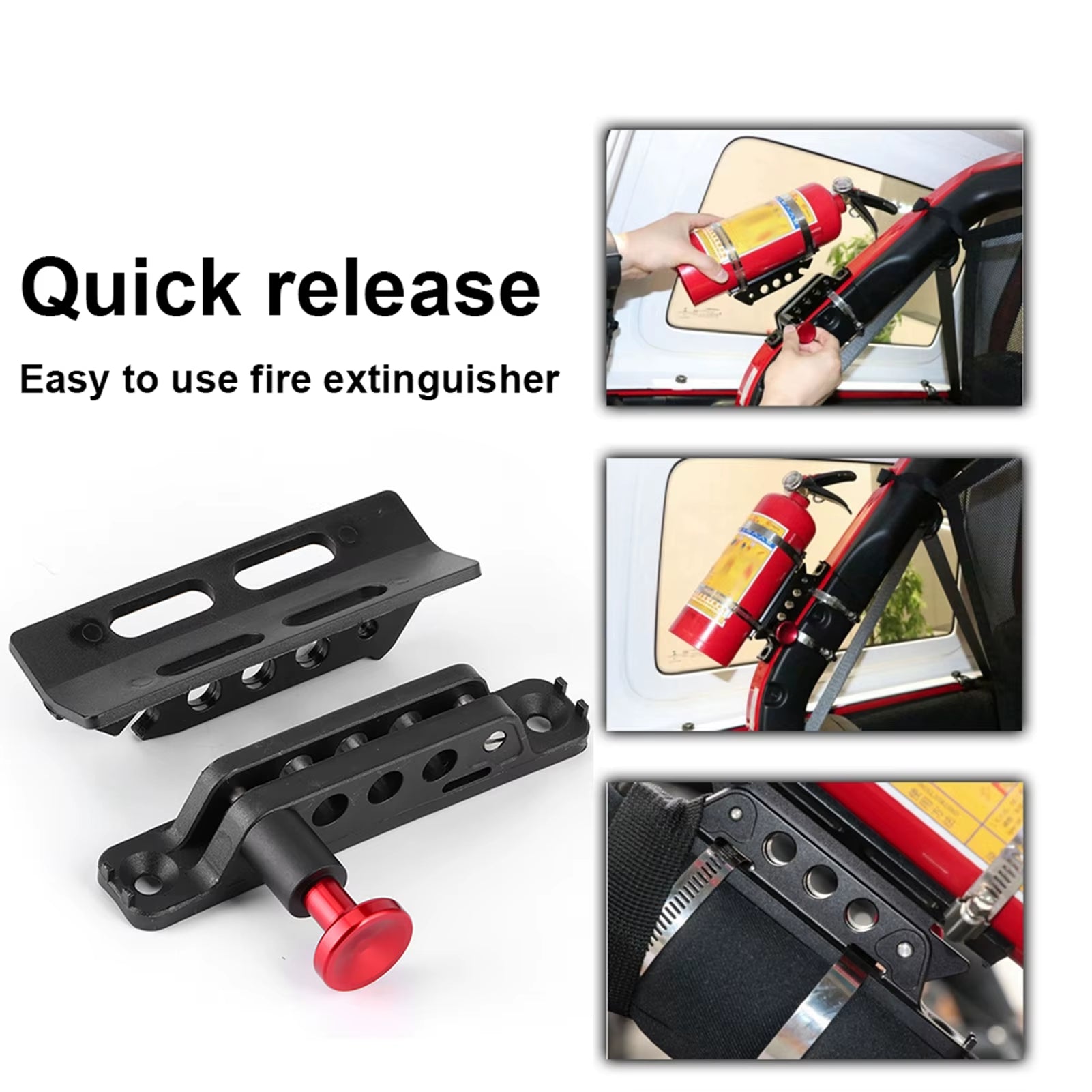 Extinguisher Mount Bracket Adjustable Fit for Sport/ JK/ Sahara Fire Extinguisher Bottle Fire Extinguisher Holder
