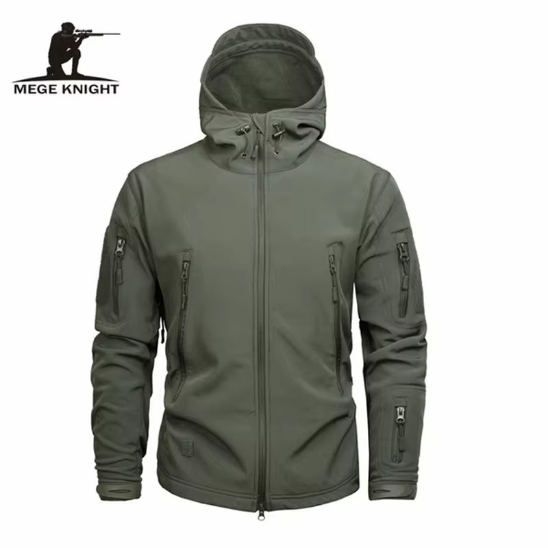 Mege Brand Clothing Autumn Men'S Military Camouflage Fleece Jacket Army Tactical Clothing Male Camouflage Windbreakers