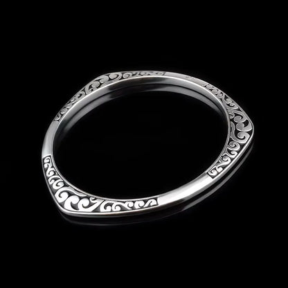 New Arrival 925 Tibetan Sterling Silver Bracelets Women Cuff Bracelet Bangle Hot Sale Luxury with Stamp Jewelry