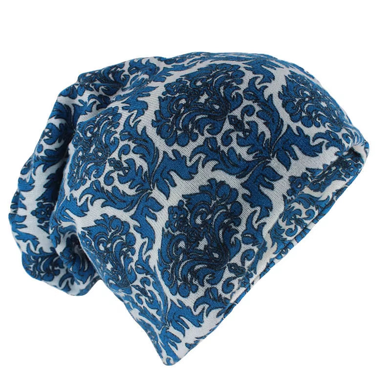 New Women Beanies Skullies Lady Fashion High Quality Hip Hop Floral Winter Hats Scarf Adult Polyester Autumn Outdoor Hats Sale