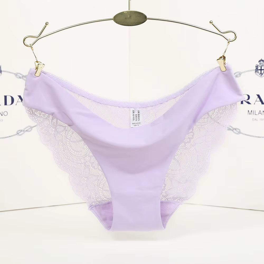 Ladies Underwear Woman Panties Sexy Lace plus Size Panty Transparent Low-Rise Cotton Briefs Intimates New Hot Sale