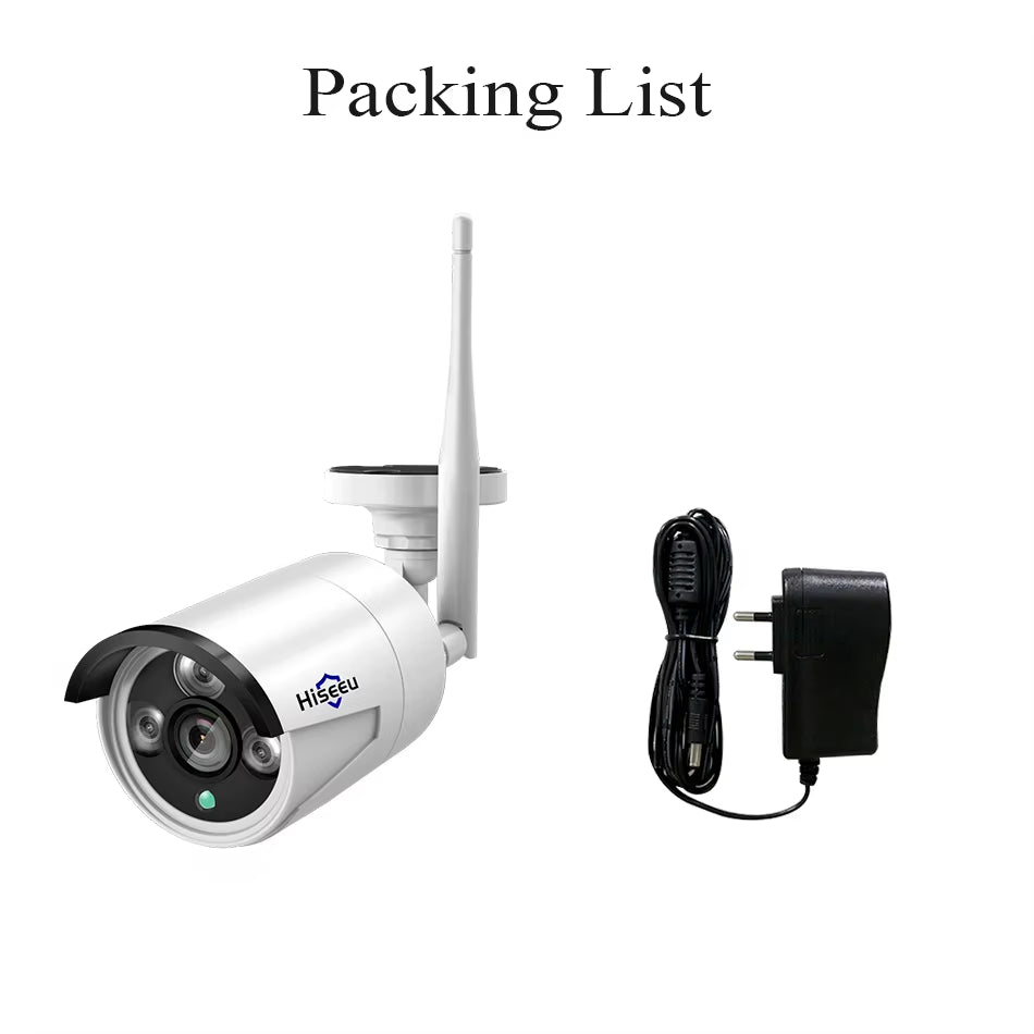 Hiseeu 5MP Security Wireless IP Camera for Wireless CCTV System 3MP 1080P WIFI Outdoor Waterproof IP Camera View Eseecloud APP