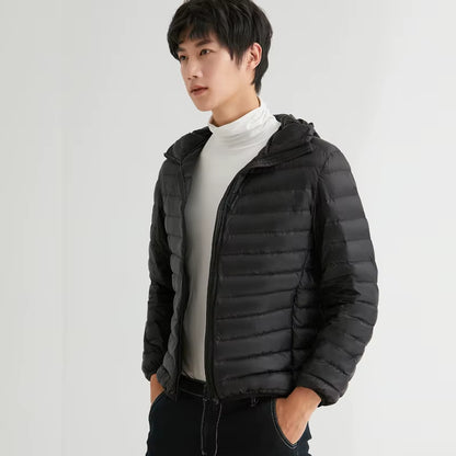 Man 90% Duck down Hooded Jacket Winter Autumn Coat Men Ultra Light Jackets Warm Outwear Parkas Outdoors Campaign Clothes