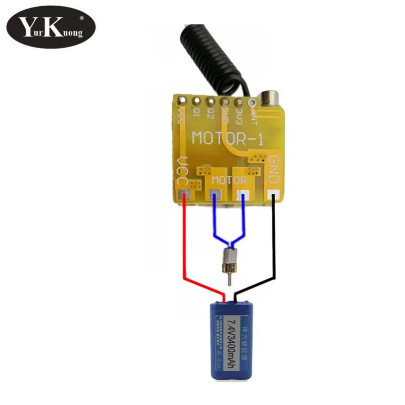 3.7V 4.2V 4.5V 5V 6V 7.4V 9V 12V Mini Motor Remote Switch Motor Forwards Reverse up down Stop Wireless Controller Motor RF RX TX