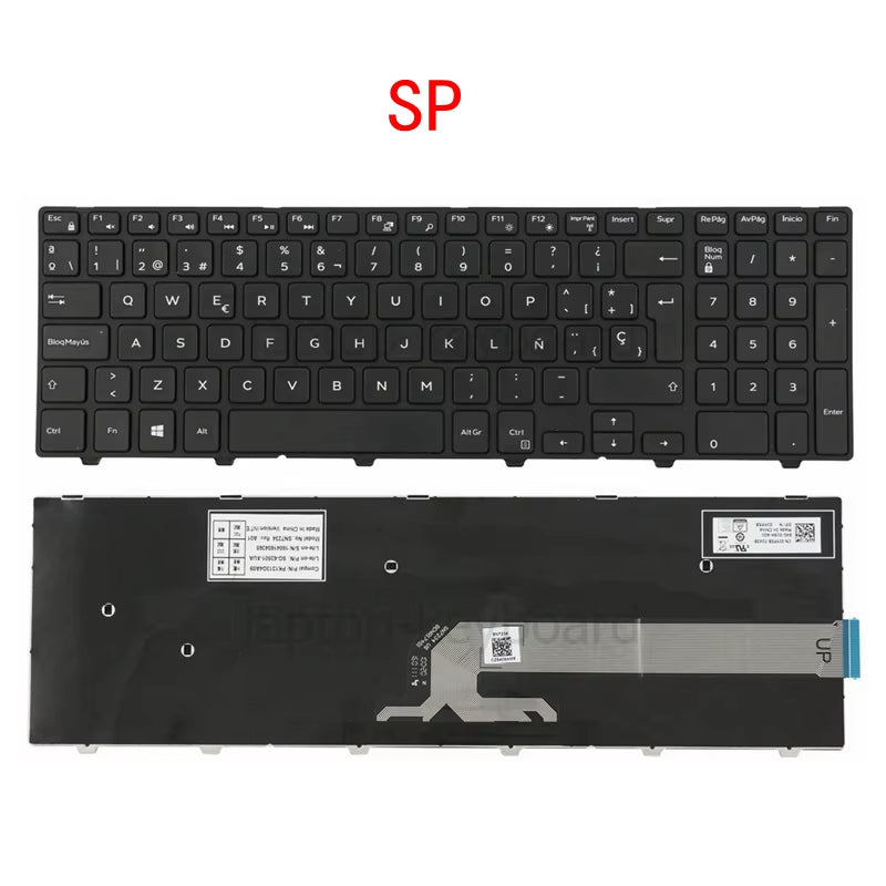 US/UK/SP Keyboard for Dell Inspiron 15 3000 5000 3541 3542 3543 5542 3550 3560 3551 3552 3559 3565 3567 3558 5545 5547 5566 5748