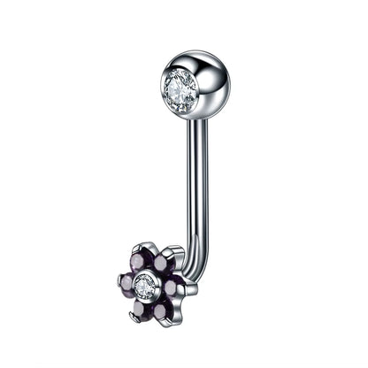 1PC G23 Titanium Opal Crystal Christina Vertical Hood Piercings Lip Rings Sexy Women Piercings Body Jewelry 14G