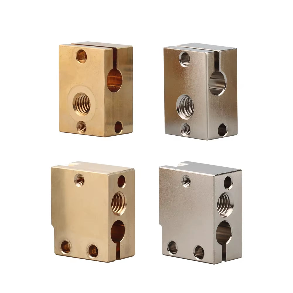 V6 Brass Heatblock for Hotend 3D Printer High Temperature Hardened Steel V6 Nozzles DDB MATRIX EXTRUDER